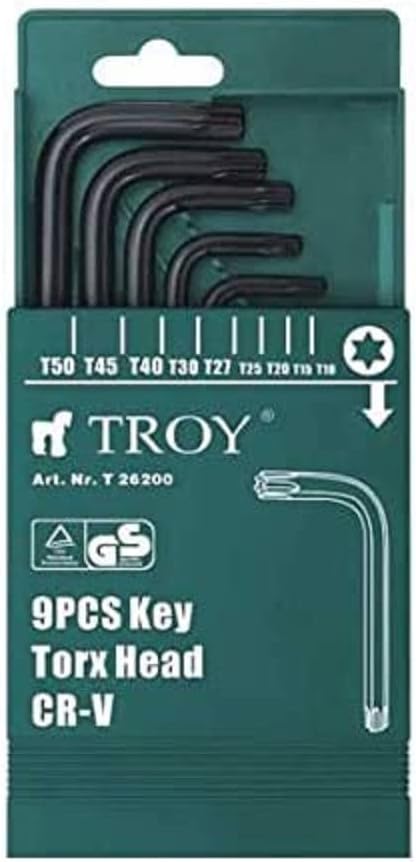 T 26200 Allen Anahtar Seti, Torx, 9 Parça
