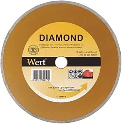 W 2710/115 Seramik/Fayans Elmas Testere, Turuncu/Gri, 115Mm, Sarı