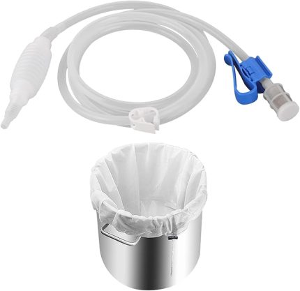 Weinheber Brew Sifon Tüpü Gıda Silikonu Uzunluk 2,5 m Plus Filtre Torbası Şarap Filtresi Bira ve Şarap Ev Kaşları için