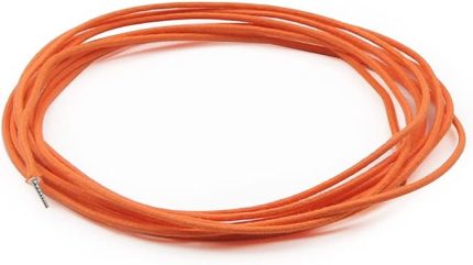 FLEOR 10 Metre Çift Katmanlı Kumaş Örgü Kablo Gitar Tel Bez Kaplı Gitar Tel Gitar Tel Pikap Bağlantı Kablosu 22 awg-Turuncu