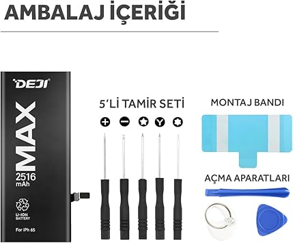 iPhone 6S Uyumlu Batarya 2516 mAh Mucize Batarya Deji - Görsel 5
