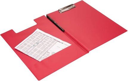 333K A4 Pvc Kapaklı Sekreter Tablası,Sekreterlik,Sekreter Bloknot,A4 Kapaklı Sekreterlik,Kırmızı