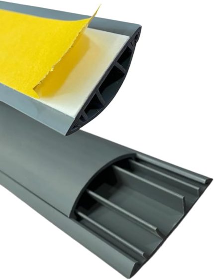 Kendinden Yapışkanlı 50x12mm Gri Balık Sırtı Kablo Kanalı (1 Metre)