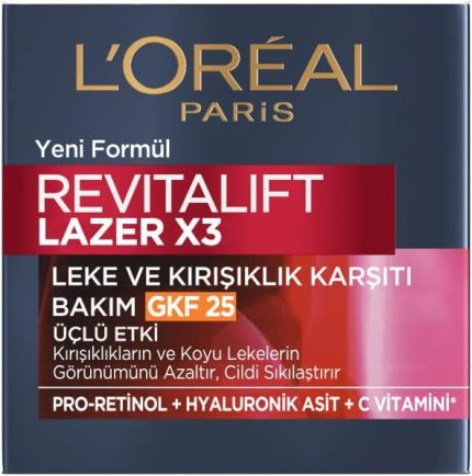 Paris Revitalift Lazer X3 Leke ve Kırışıklık Karşıtı Bakım Gkf25 (50 ml)