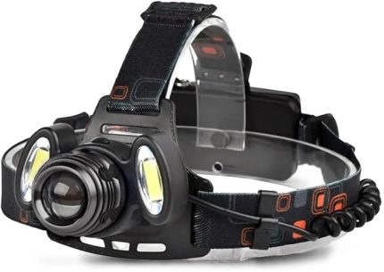Lambası 6000 Lümen Şarjlı 3 Başlıklı Cree T6 Led Kafa Feneri Zoom Sellektör Ht-630