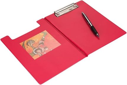 SEKRETERLİK KAPAKLI A5 KÜÇÜK BOY PVC 17,5X24 CM. KIRMIZI - DİKKAT SADECE A5 EBAT EVRAKLAR İÇİN UYGUNDUR