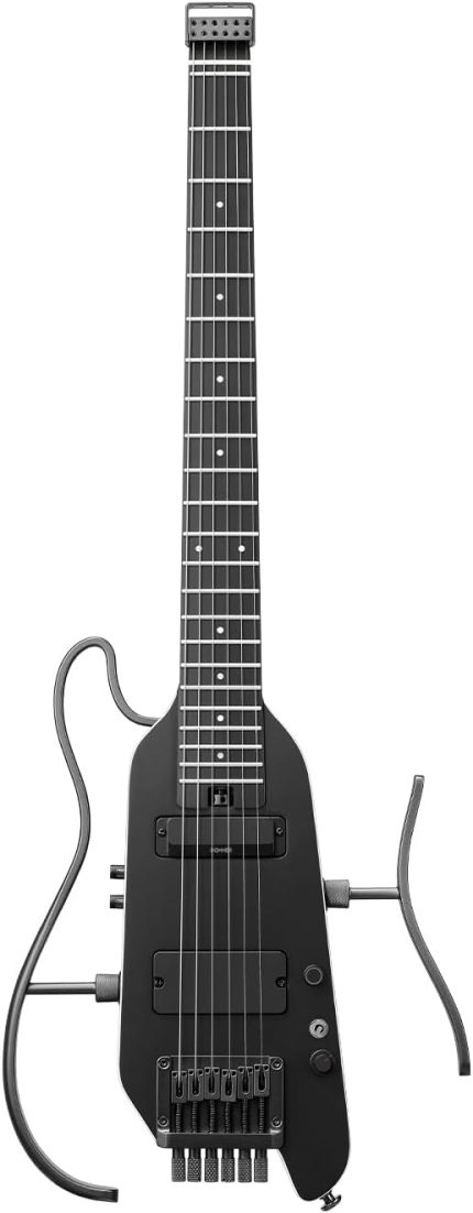 HUSH X PRO elektro gitar kiti, düzinelerce önceden ayarlanmış kombinasyonlu akıllı seyahat gitarı, 7 ton sim seçeneği, siyah