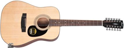 Akustik Gitar, 12 Telli, Open Pore, Ladin Kapak,