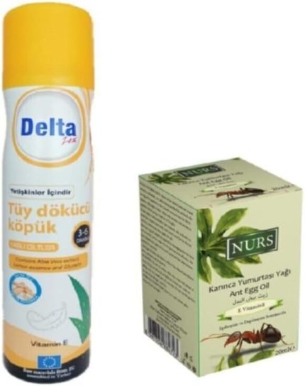 Karınca Yumurtası Yağı 20 Ml & Tüy Dökücü Köpük 200 Ml Yağlı Cilt Tipleri