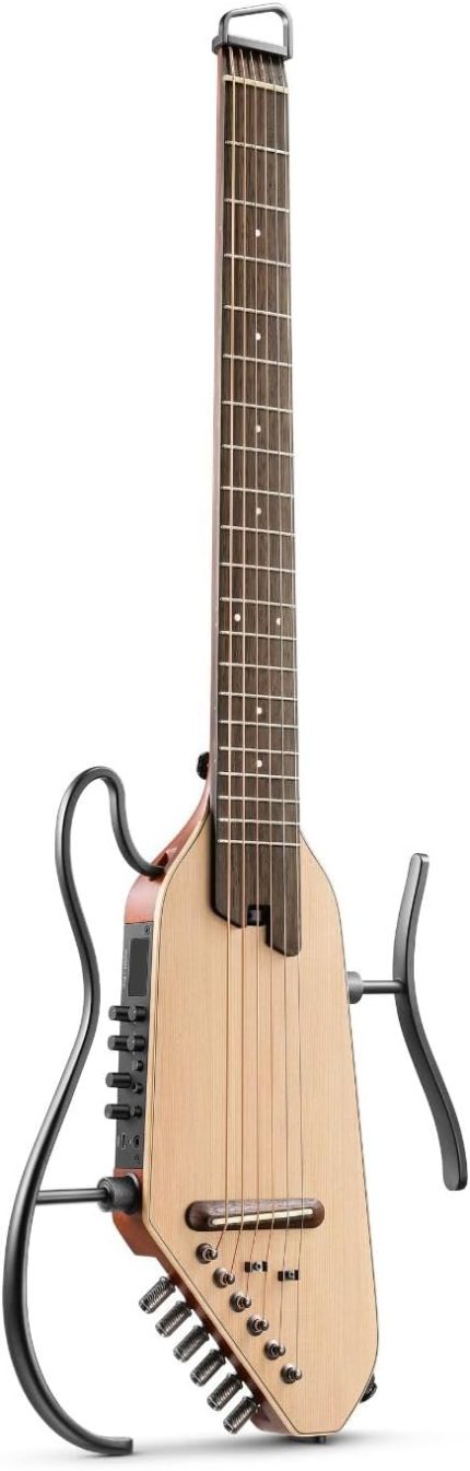 Akustik Elektro Gitar HUSH I PRO Seyahat Gitar Çoklu Efekt Modları Akıllı Gitar Seti Kulaklık, Konser Çantası, Askı, Şarj Kablosu