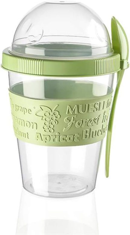 Take'n Go Kapaklı Kaşıklı Pratik Taşınabilir Meyveli Yoğurt Kabı
