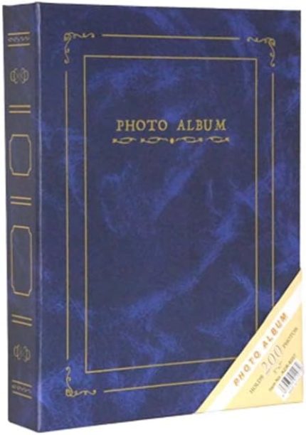 13x18cm 200 Fotoğraf Kapasiteli Ciltbezli Lüks Fotoğraf Albümü (MAVİ)