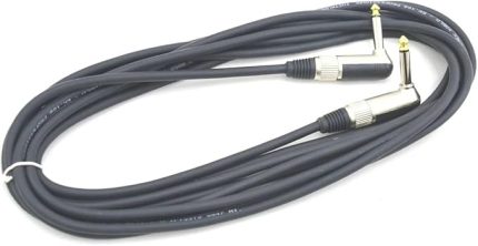 Gitar Kablosu MGC3LL 3 Metre İki Ucu L Siyah Renk Enstrüman Kablosu