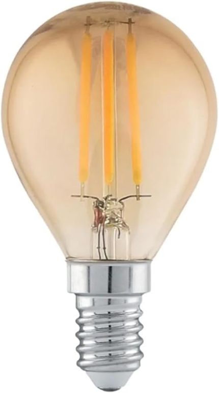 Led Filament Ampul 4 Watt E14 Duy Sarı Işık Dekoratif Vintage Aydınlatma (1, G45 Amber Cam)