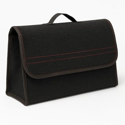 Premium Keçe Araç Bagaj Organizeri Suya Dayanıklı Pratik Taşınabilir Katlanabilir Seyahat Çantası Araç İçi Düzenleme Kutusu (Siyah)