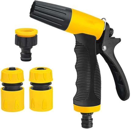 3 Fonksiyonlu Sulama Tabancası 4 Parça Set, Bahçe Sulama, Araç Yıkama, Dış Mekan Temizliği, Çok Amaçlı Yüksek Malzeme Kalitesi, Tak-Çıkar Hızlı Bağlantı Ayarlı Hortum Tabancası