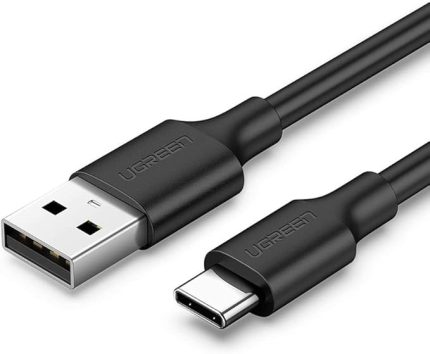 2.0 A USB-A & USB-C & Şarj ve Data Kablosu, 50 Santimetre, Siyah, 60115