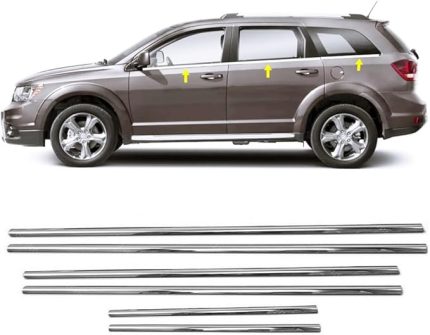 FİAT FREEMONT 2011 VE ÜZERİ İÇİN KROM CAM ÇITASI 4 KAPI 6 PARÇA P.ÇELİK