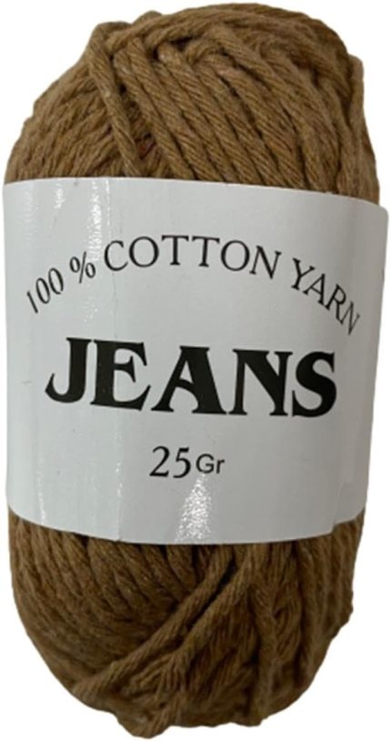 İstanbul Jeans Cotton Yarn Pamuk Amigurumi Punch El Örgü İpliği 25 gr 38 Toprak