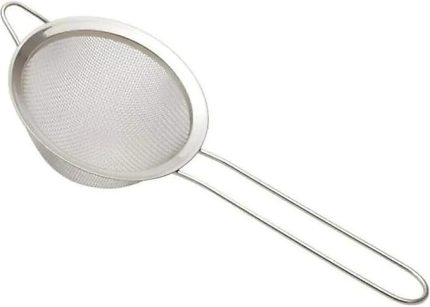 Metal Çay Süzgeci, Uzun Saplı, Gümüş Rengi