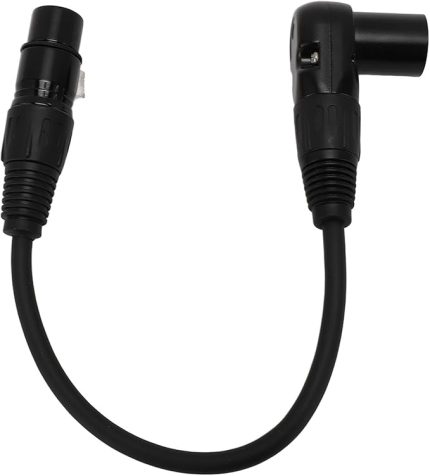 Kablo, 90 Derece Dik açı Erkek Kadın Mikrofon Kablosu, Hoparlör Için 3 Pin Mic Konnektör Kablosu, Kayıt Stüdyosu, Mic Mikser, Ses Arabirimi, Amplifikatör, Daha (30 cm / 11,81