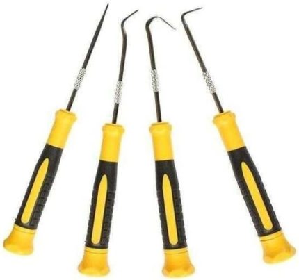 W 2690, Deliçi Biz Iğnesi Ve Kanca Seti, 4 Parça, Siyah, Turuncu, Gri