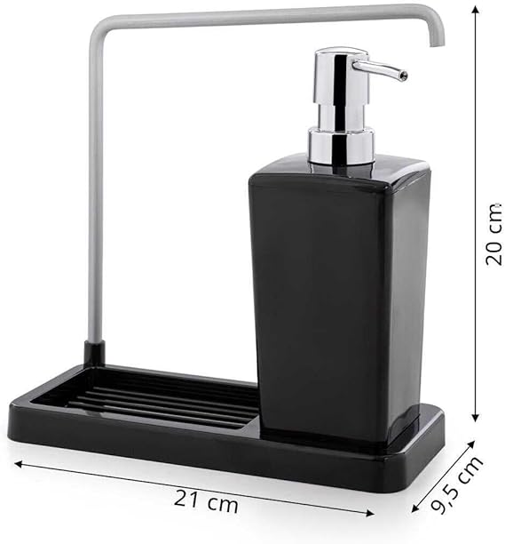 Luna Mutfak Sıvı Sabunluk, Siyah - Görsel 3