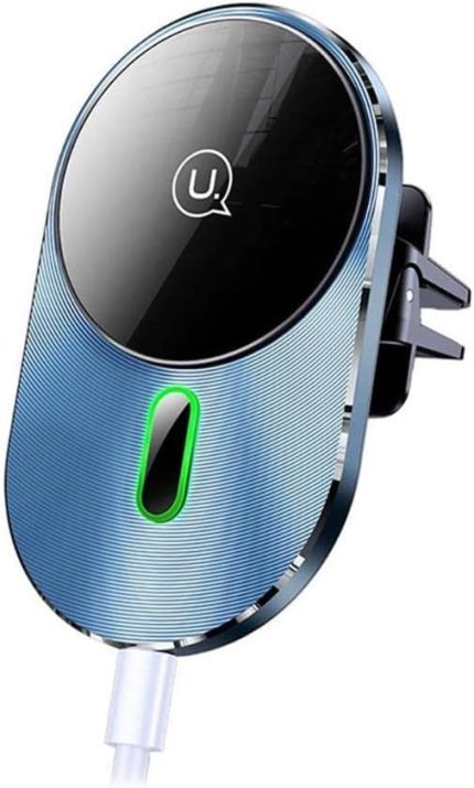 US-CD170 15W 2in1 TypeC Magsefe, iPhone Manyetik Kablosuz Şarj ve Araç içi Telefon Tutucu