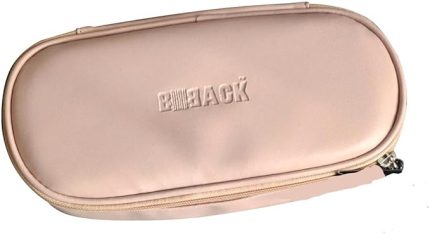 Oval Fermuarlı Kalem Kutusu Suni Deri Uçuk Pembe