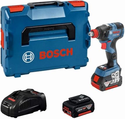 Professional GDX 18V-200 C Akülü Darbeli Somun Sıkma (18 Volt, 2 x 5,0 Ah Akü, Şarj Cihazı, L-Boxx Çanta, 200 Nm maks. tork, 1/4" altıgen uç girişi, 1/2" kare uç girişi)