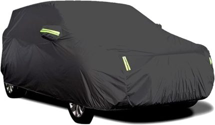 Araba Örtüsü Su Geçirmez Tüm Hava Açık Araba Örtüsü UV Koruma Rüzgar Geçirmez Tam Araba Kapak Evrensel (4.4 * 1.8 * 1.6M) YOUMAXE
