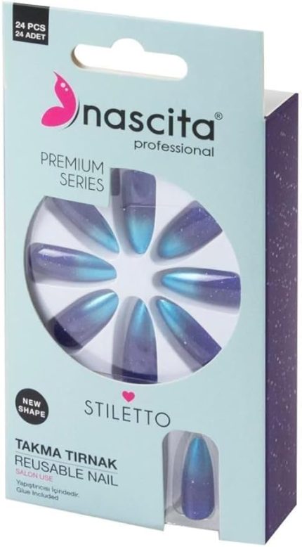 24'lü Stiletto Renkli Takma Tırnak - 188