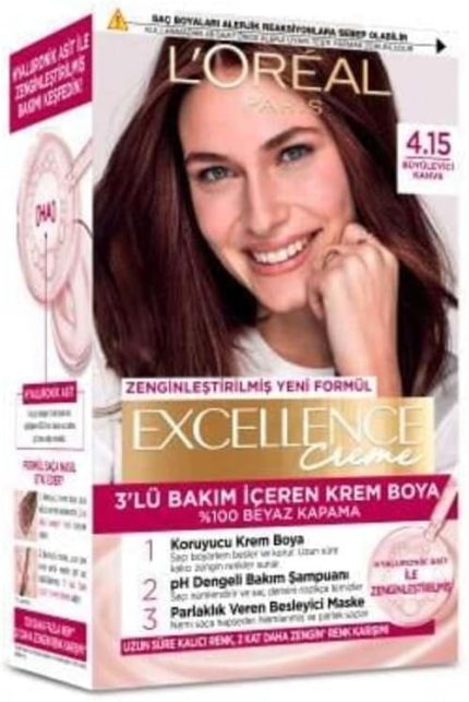 PARIS L'ORÉAL PARIS Excellence Creme 4.15 Büyüleyici Kahve Saç Boyası