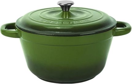 Döküm Yuvarlak Tencere Döküm Demir Kapak New Heritage Serisi Çap(Ø)26cm. Yeşil