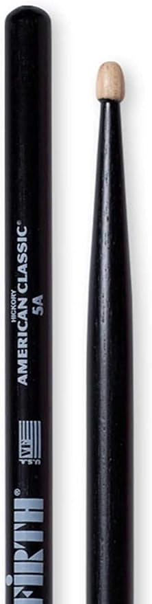 Firth 5A American Hickory Wood Tip Drumstick Black Finish