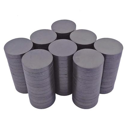 100 adet Ferrit Mıknatıs Kömür Mıknatıs Y30 Güçlü d15x3 mm