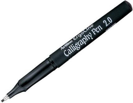 Ergoline Calligraphy Pen 2.0 Kaligrafi Kalemi, 2.0 mm, Siyah
