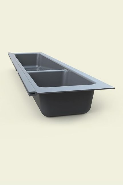 Mutfak Çekmece İçi Modüler İki Bölmeli Kaşıklık 11cmX48cm(Boydan 4cm Kesilebilir)