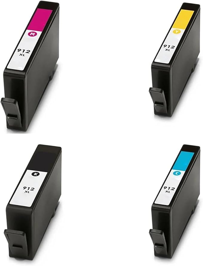 Uyumlu Muadil lar, 4 Renk 1 Set Hp 912Xl Uyumlu - Officejet Pro 8012, 8014, 8015, 8022, 8023, 8024, 8025