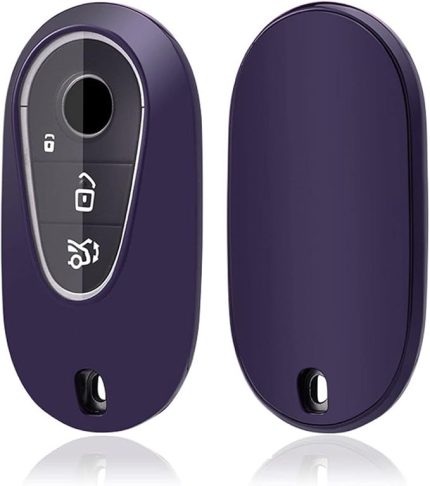 Araba Anahtar Kılıfı M Eercedes C Sınıfı W206/S-Class W223 Araba Anahtar Kılıfı Anahtar Kutusu TPU Anahtar Kılıfı (Mor)