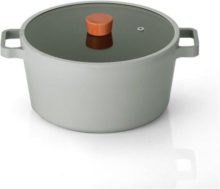 Fika Alüminyum Döküm Tencere Gri Cam Kapaklı 26 Cm