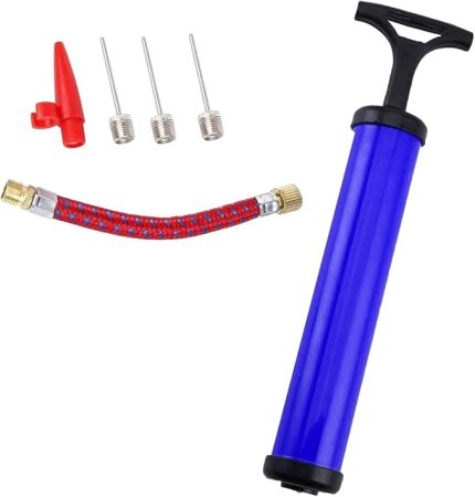 Pompa Seti 30 cm El Tipi Ayak Tutamaklı Hava Top Şişirme Plastik Başlıklı Borulu İğne Uçlu