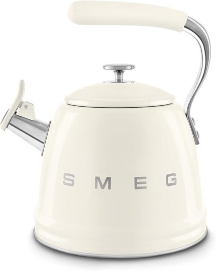 50's Style Krem Set Üstü Düdüklü Kettle 2.3 lt