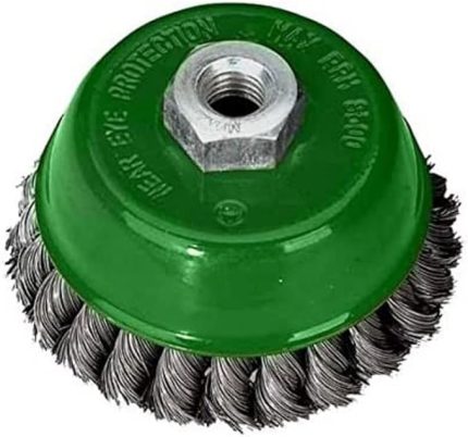 T 27707/75 Burma Telli Çanak Fırça, Gri/Yeşil, 75 Mm