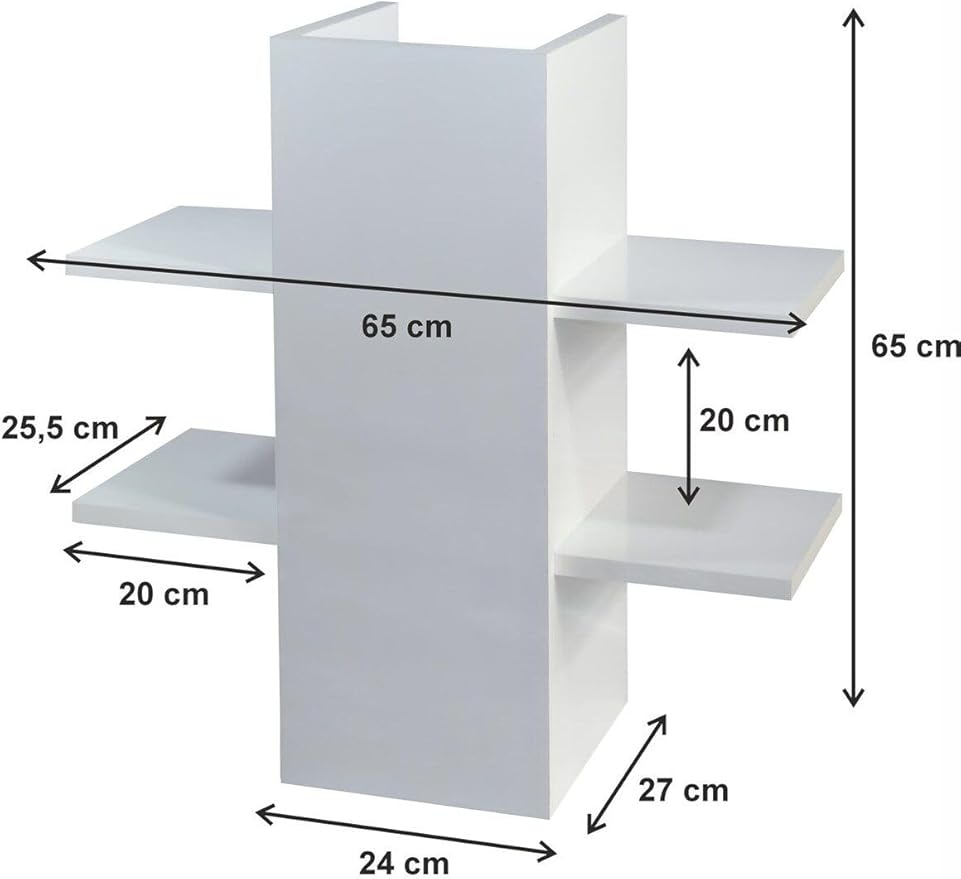 Lavabo Dolabı, Beyaz, 2 Raflı, Lavabo Altı Depolama Ünitesi, Modern Tasarım - Görsel 2