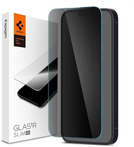 iPhone 17e / 16e / 14 / 13 Pro / 13 ile Uyumlu Cam Ekran Koruyucu GLAS.tR Slim HD Privacy Hayalet - AGL03393 (Spigen TR Garantili)