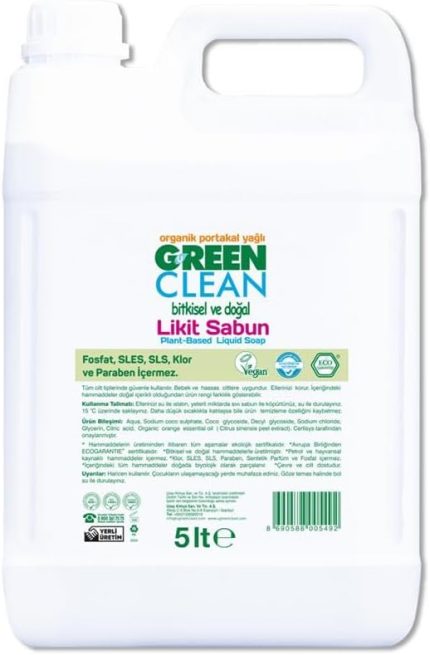 Clean Likit El Sabunu Portakal 5 Litre