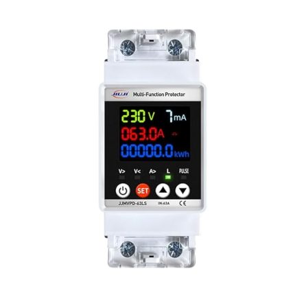 Otomatik Tekrar Kapatma Koruyucu Akıllı Devre Kesici Tek Fazlı Dijital Ekran Tekrar Kapatma Anahtarı Kilowatt-saat Ölçer ile Ayarlanabilir Voltaj Akım Kaçak Koruma Cihazı