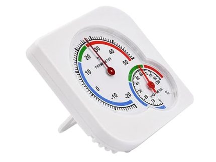 Lua 2'si 1 arada İç Mekan Mini Analog Termometre Analog, Oda İklimlendirme için Oda Termometresi Sıcaklık ve Nem Ölçer