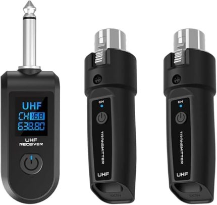 Verici ve Alıcı Şarj Edilebilir Mikrofonlar Kablosuz Sistem Kablolu Ses Mikseri Dinamik Mikrofon Elektro Gitar Bas (2mics)